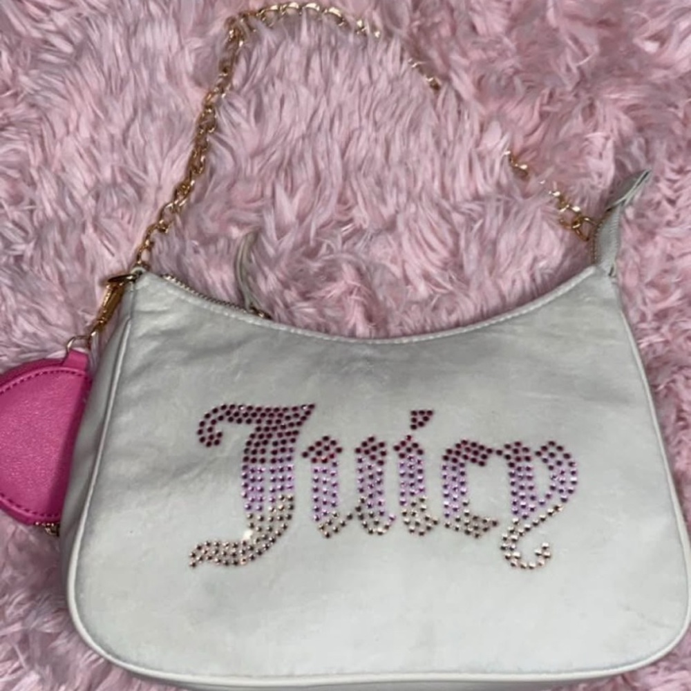 Juicy Couture White Bag with Pink Accents